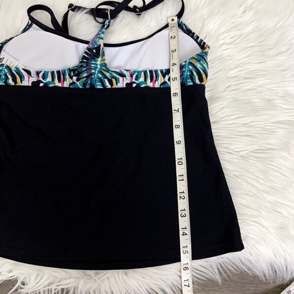 Adidas Womens Small Monstera Tropical Tankini Swim Top - Picture 9 of 9
